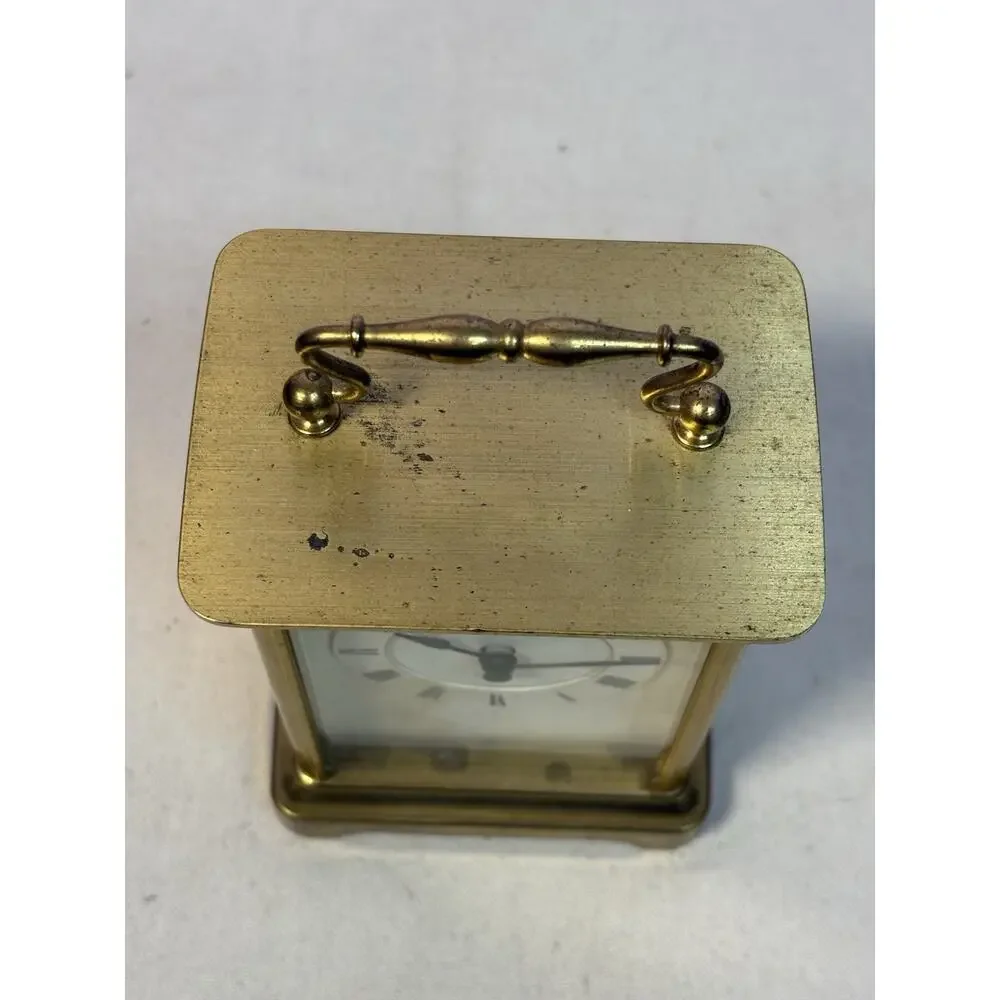 Neiman Marcus Quartz Gold Tone Carriage Clock West Germany